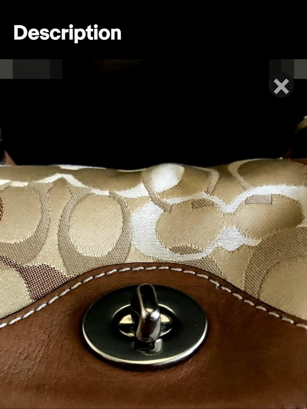 Special Edition Optic  & Coach Chelsea  Leather Bag - Tan Interior Accent - Picture 7 of 9